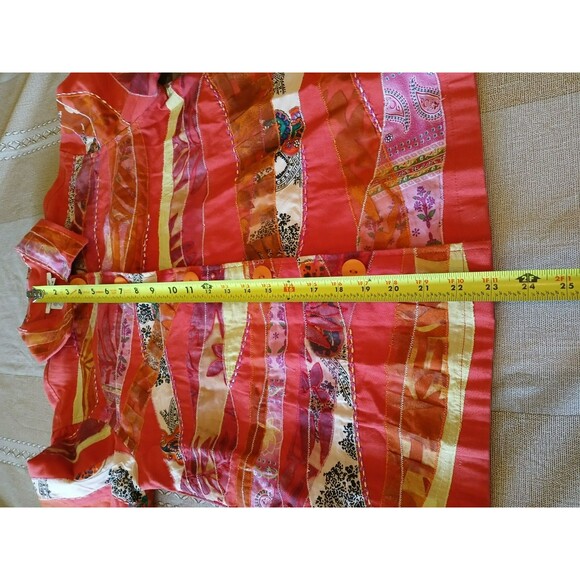 Coldwater Creek 100% Cotton Blend Blazer Jacket Festive Boho XS Career Office - Picture 9 of 9